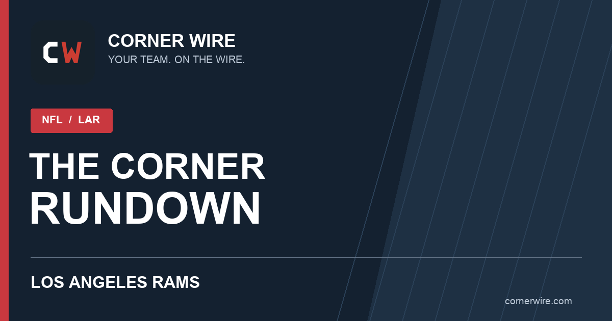 Los Angeles Rams · The Corner Rundown · Corner Wire graphic