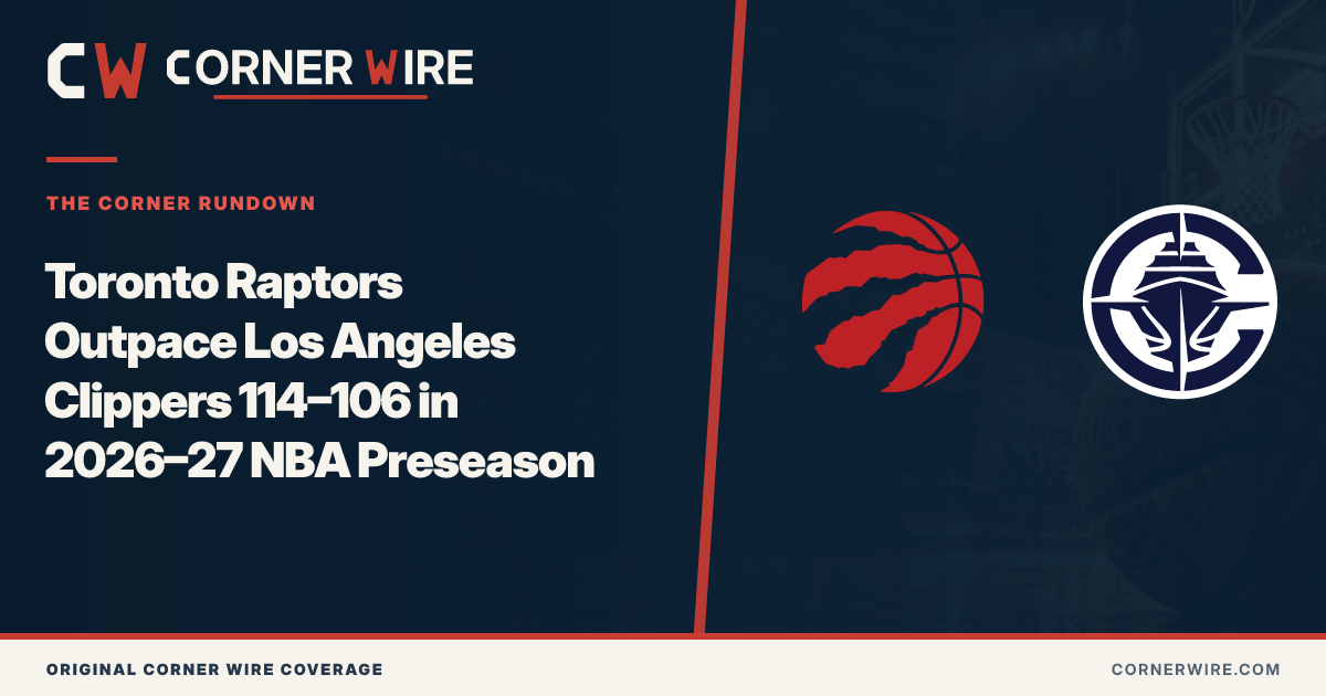 The Corner Rundown · Corner Wire graphic